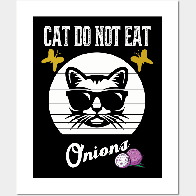 Cat Do Not Eat Onions Wall Art by kooicat